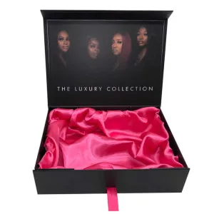 مخصص شعار الفاخرة الشريط علبة إطالة الشعر . Custom Logo Luxury Ribbon Hair Extension Box