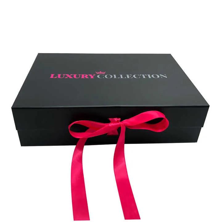 مخصص شعار الفاخرة الشريط علبة إطالة الشعر . Custom Logo Luxury Ribbon Hair Extension Box