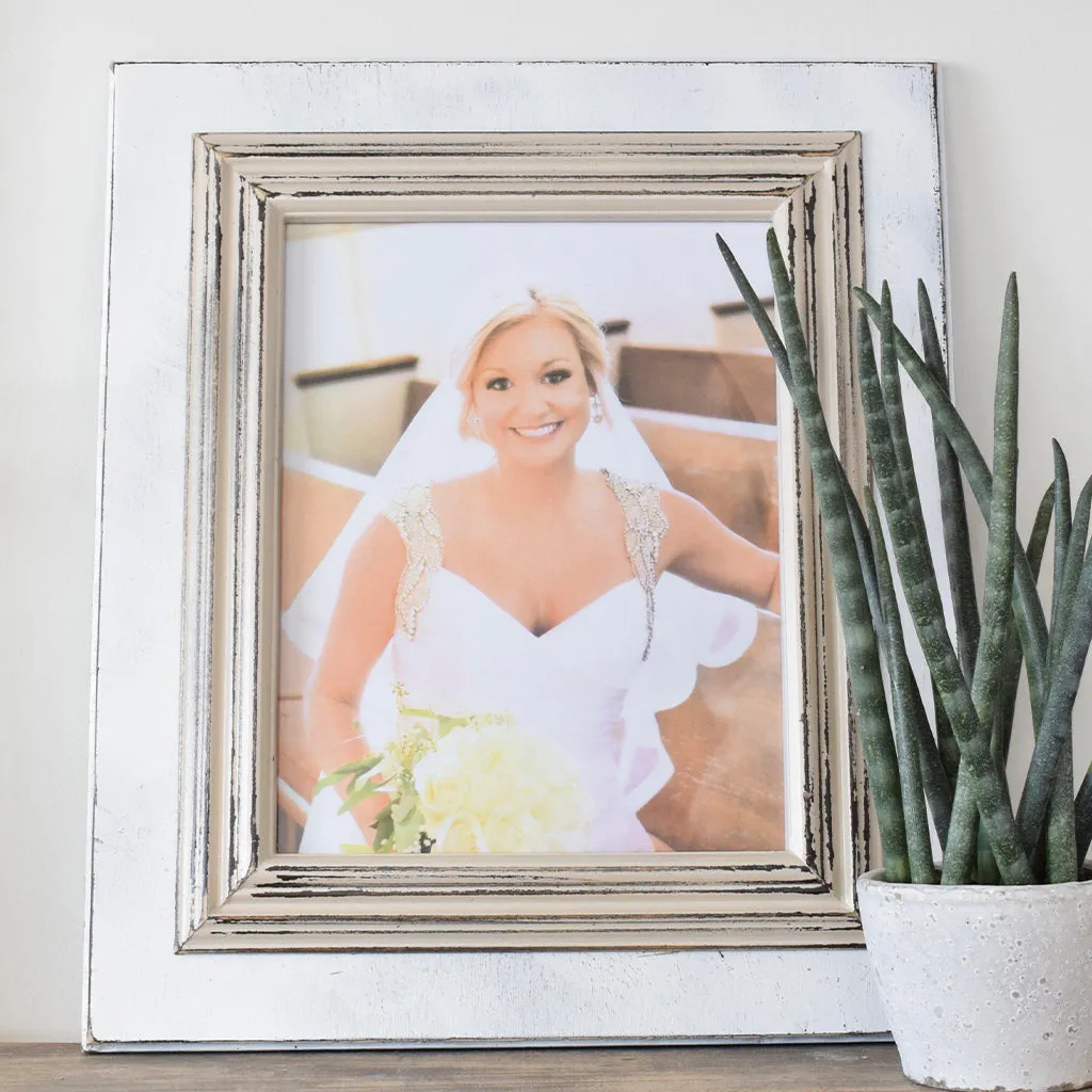11"x14" Lo Frame - White/Khaki