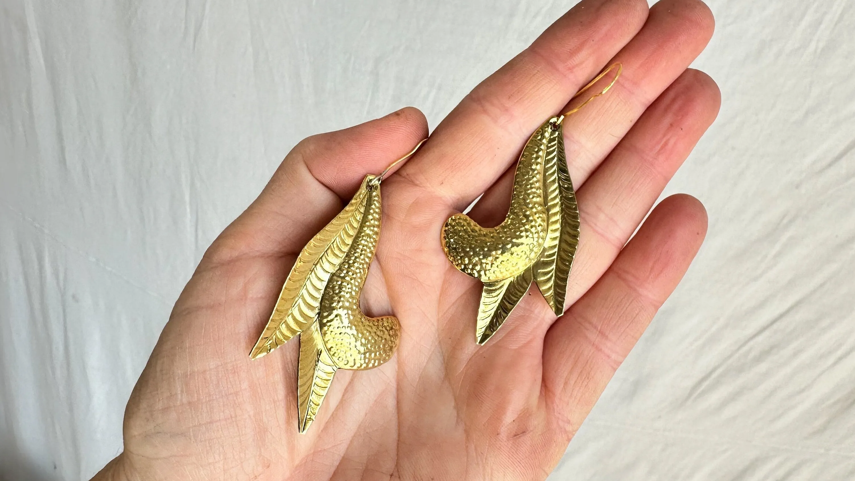 Brass Hojalata Earrings.