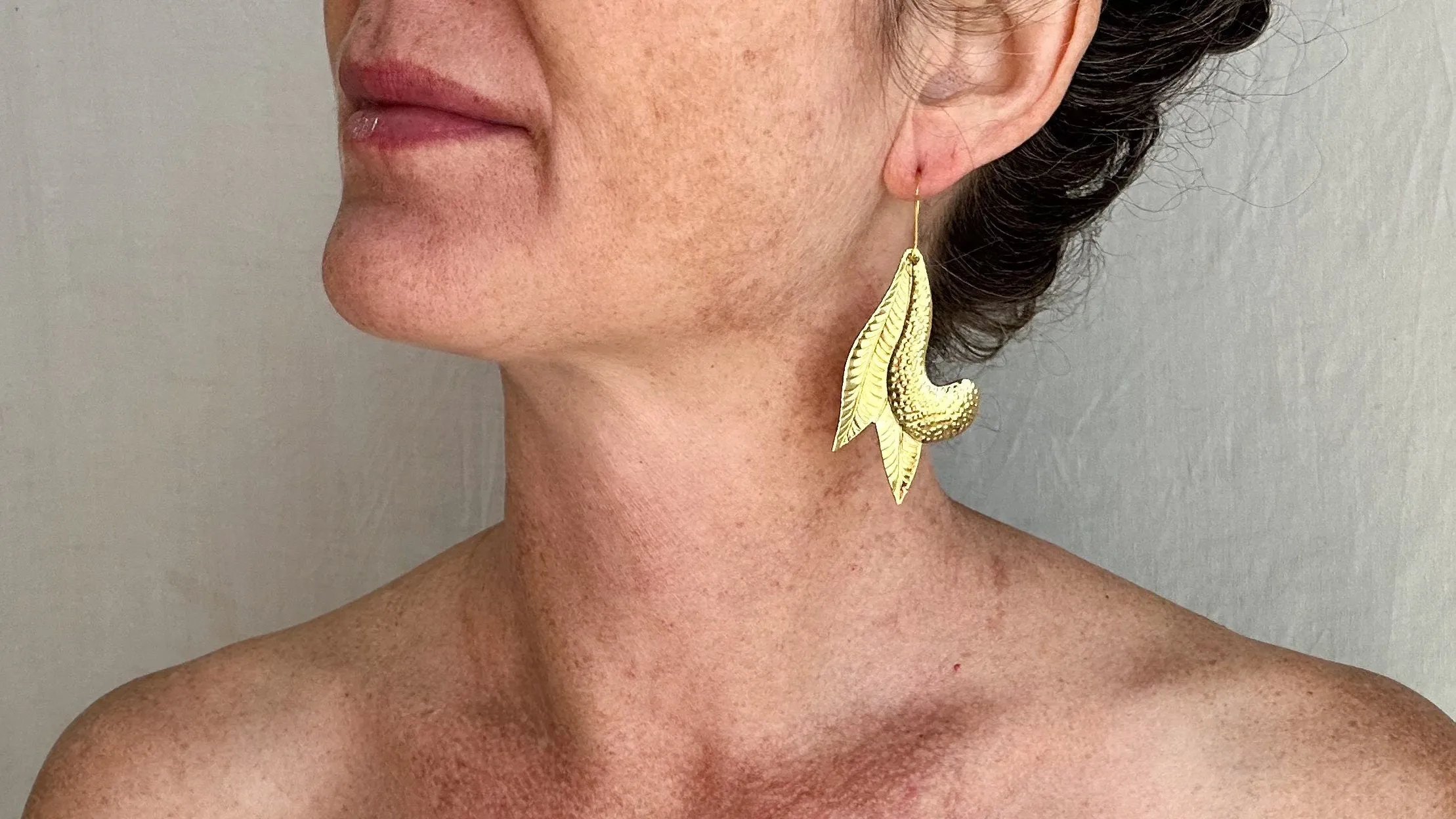 Brass Hojalata Earrings.