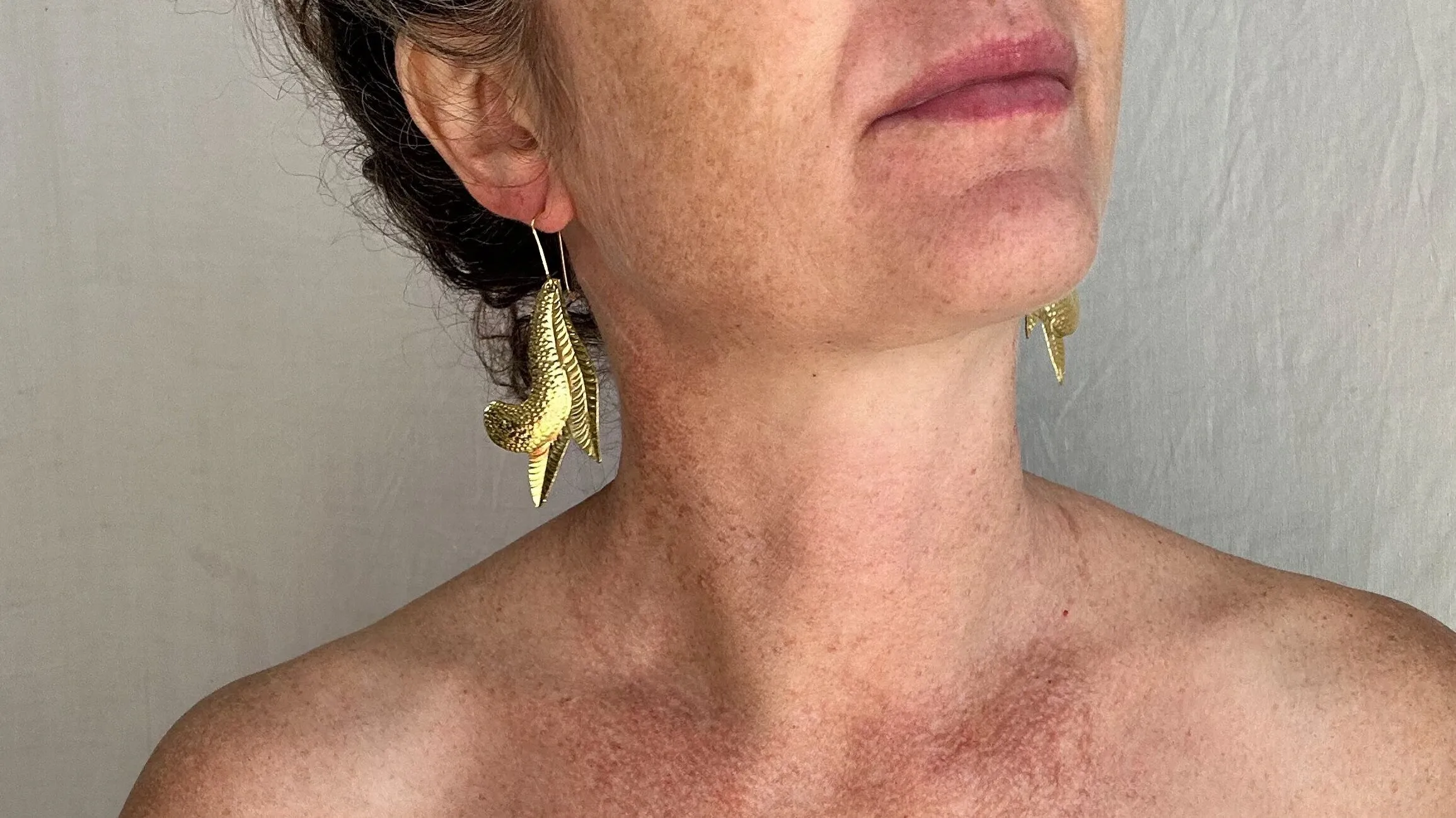 Brass Hojalata Earrings.