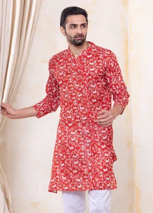 Cotton Angrakha Style Men's Kurta | Shikargah