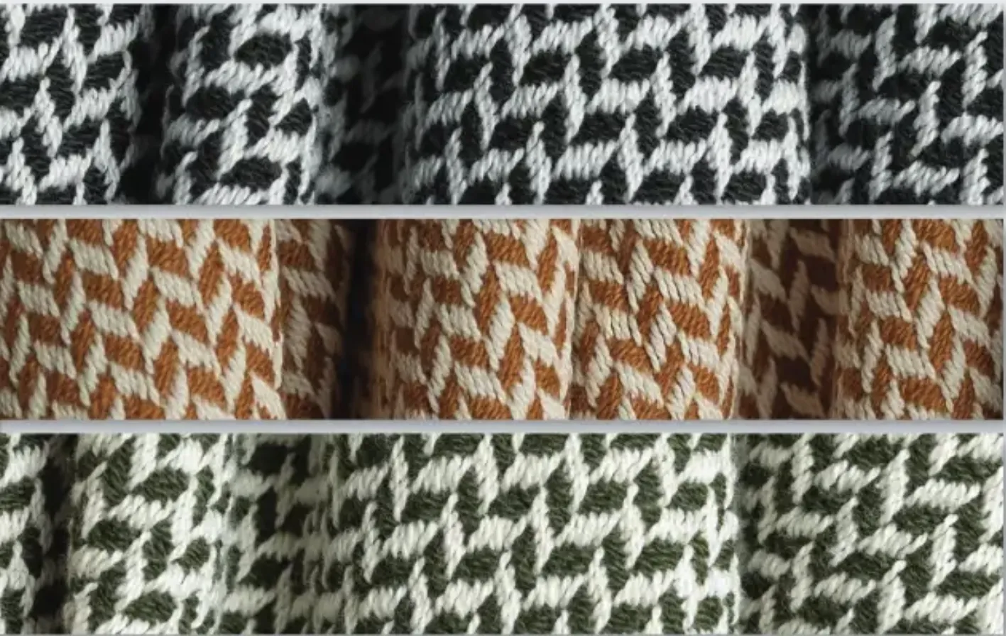 Dashing Texture Bronze Woven Cotton Throw Blanket