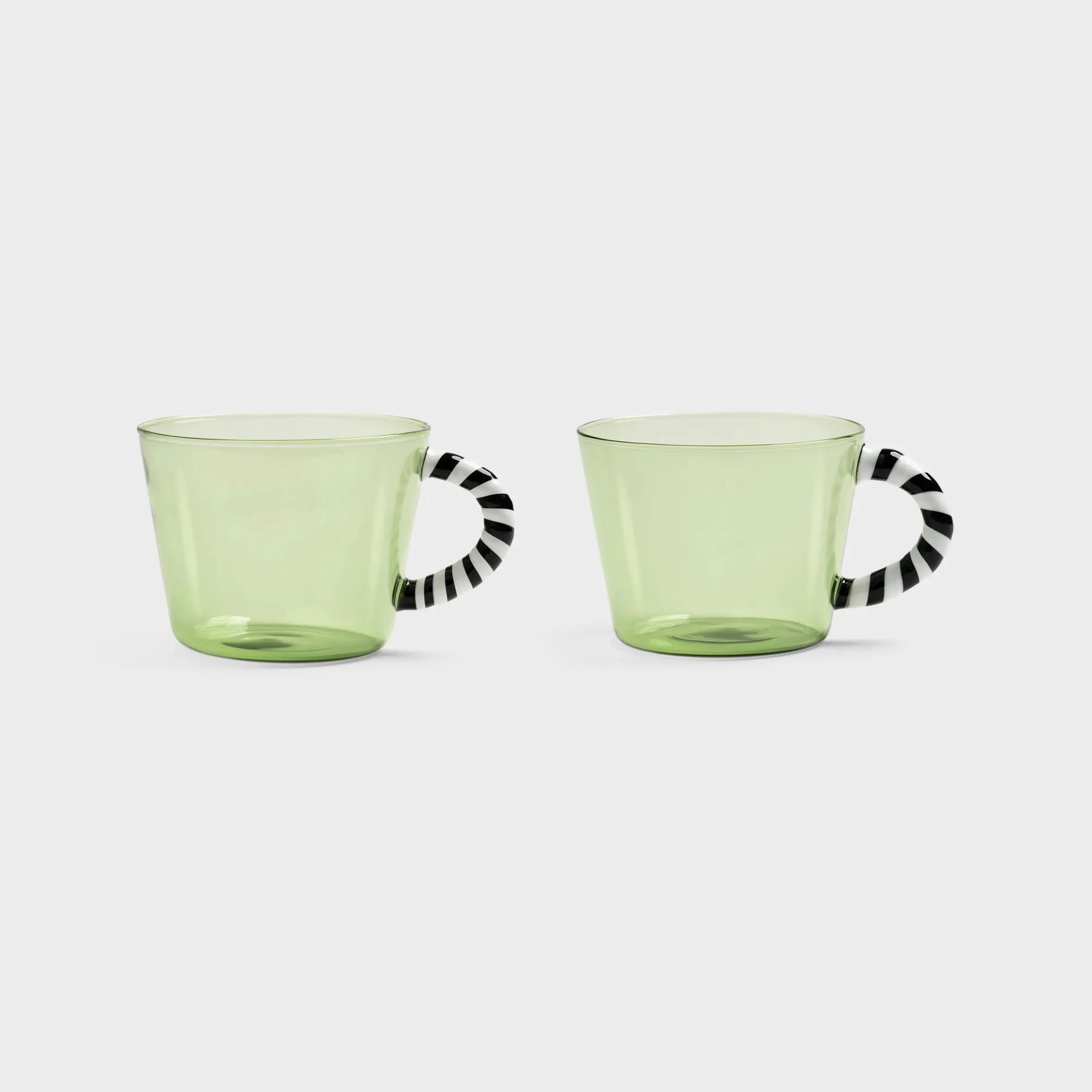 Duet Glass Mugs | Set of 2 (Green)