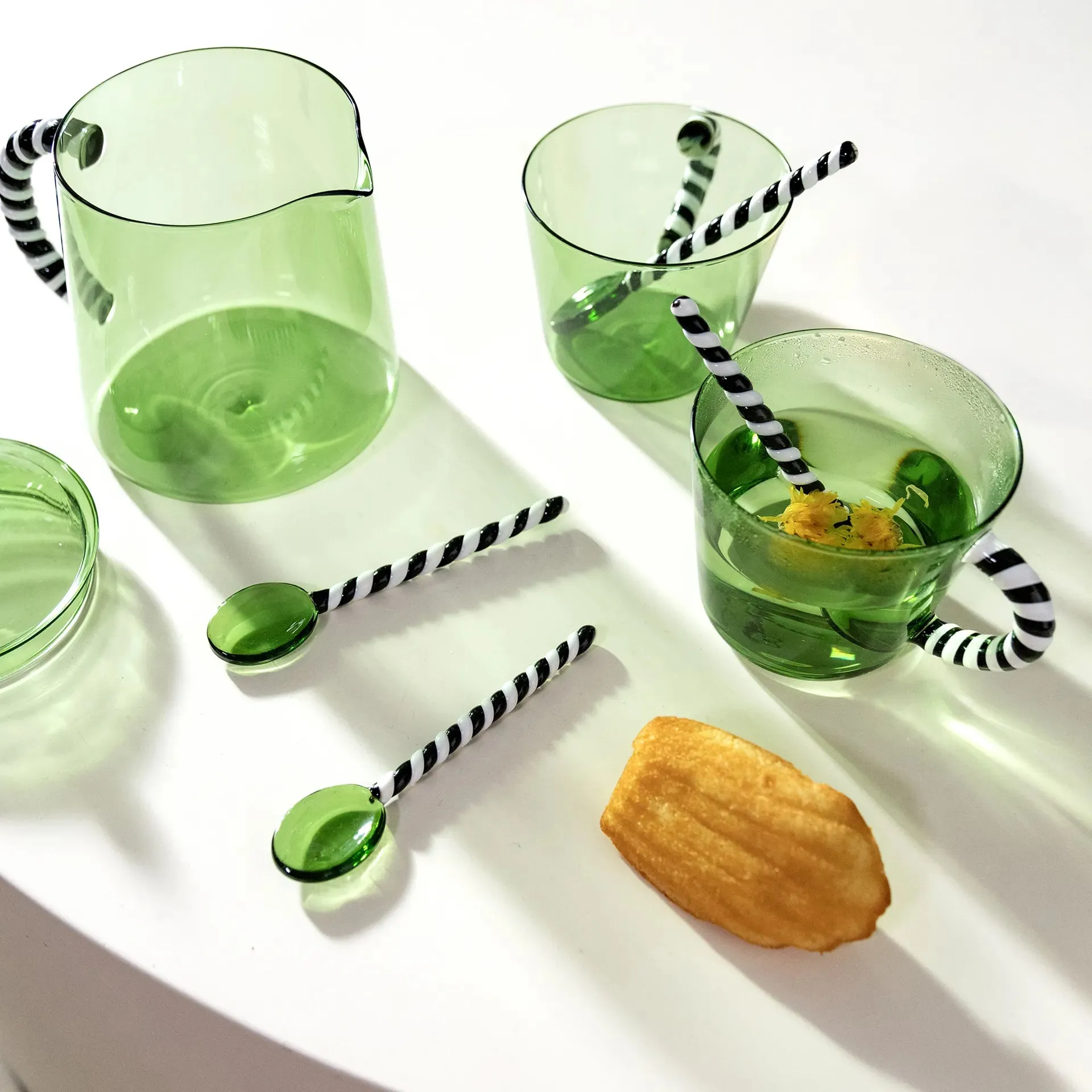 Duet Glass Mugs | Set of 2 (Green)