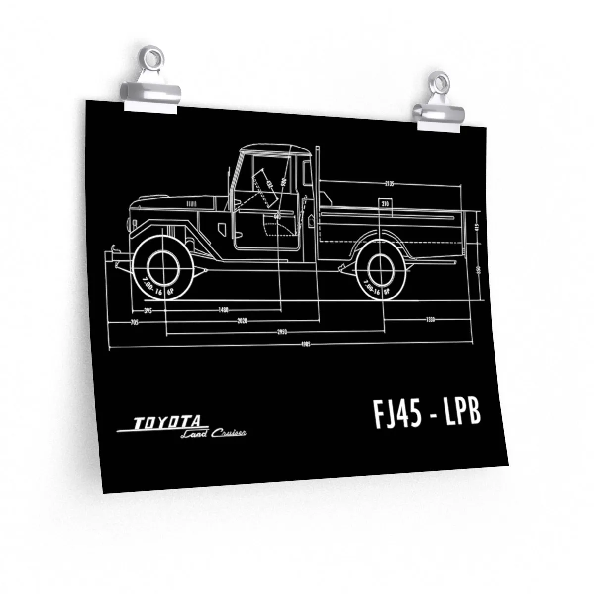 FJ45 Totota Land Cruiser Poster gift for man cave Reefmonkey
