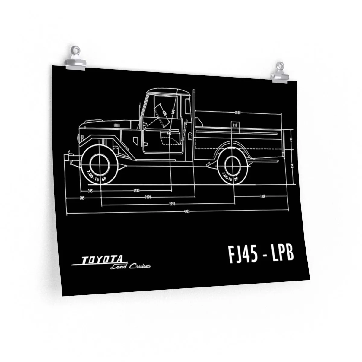 FJ45 Totota Land Cruiser Poster gift for man cave Reefmonkey