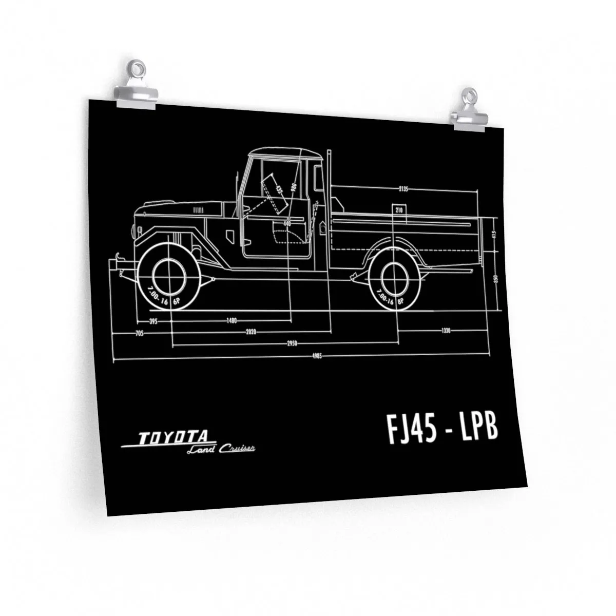 FJ45 Totota Land Cruiser Poster gift for man cave Reefmonkey
