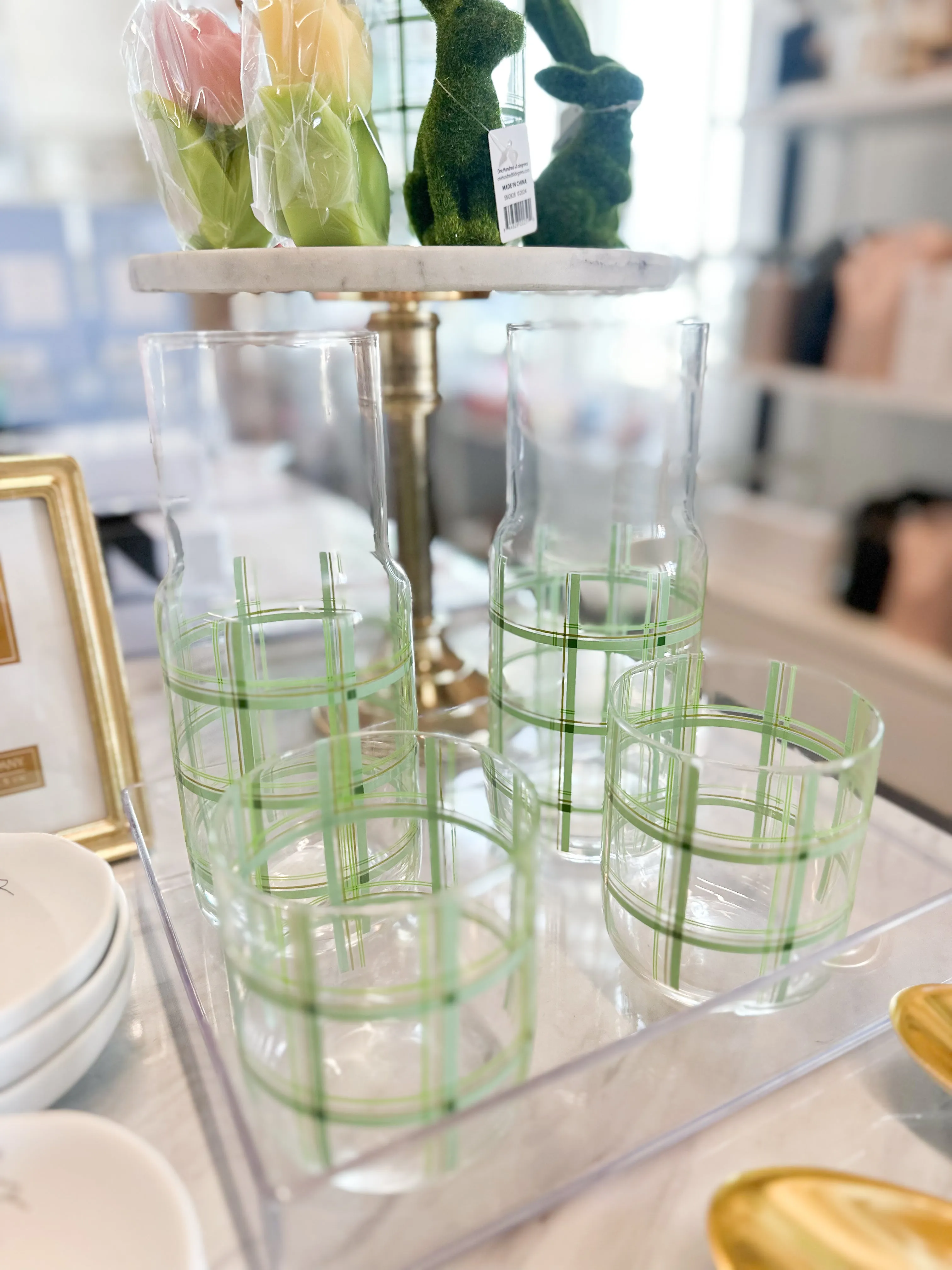 Glass Carafe W/ Drinking Glass
