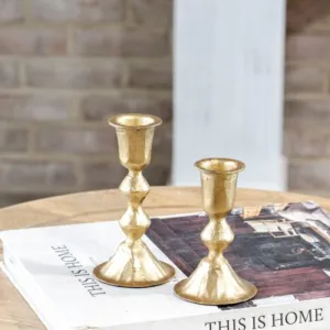 Gold Diamond Candle Holder