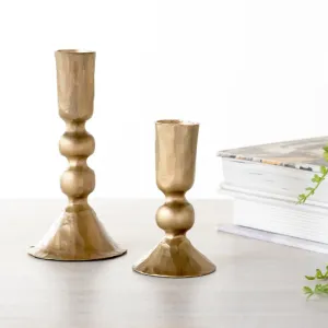 Gold Iron Orb Candle Holder