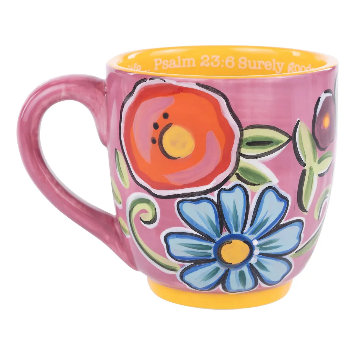 Goodness Mercy Floral Mug