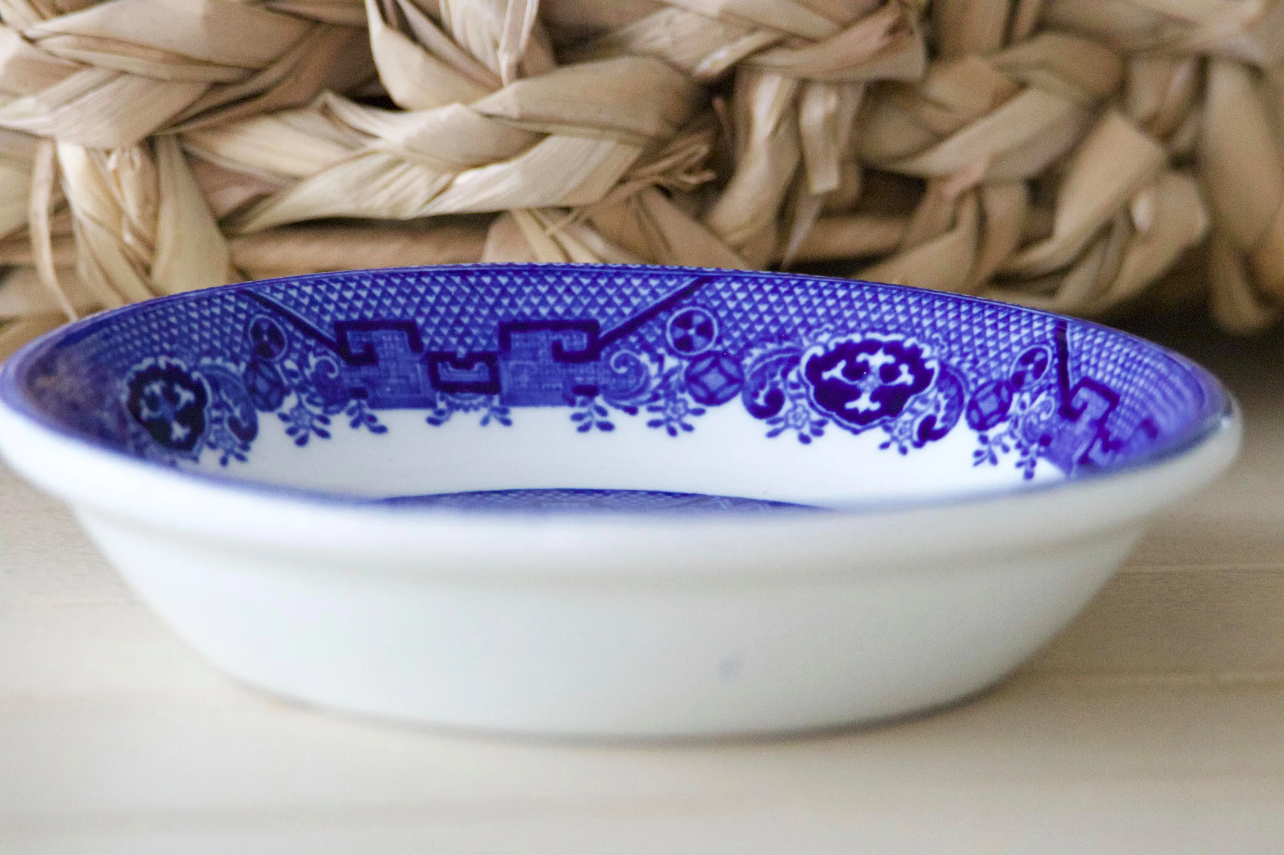 John Maddock & Sons Blue Willow Dessert Bowl