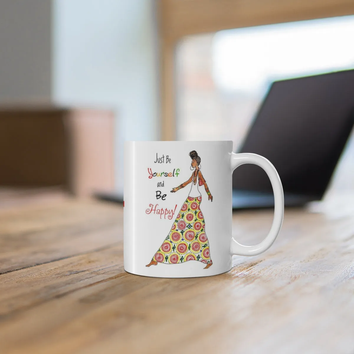 Just Be Happy Mug, 11oz, 15oz