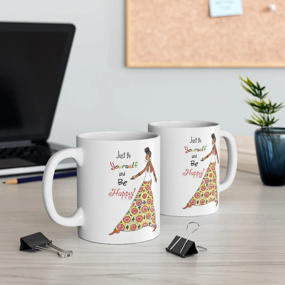 Just Be Happy Mug, 11oz, 15oz