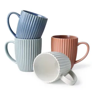 Large Ceramic Coffee-طقم أكواب قهوة سيراميك