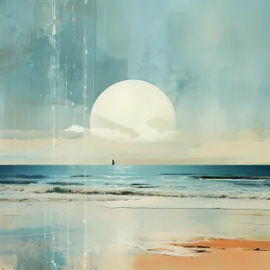 Moon Surfing Custom Art
