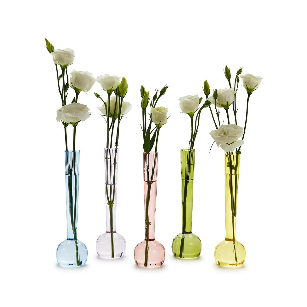 Swirl Hand Blown Glass Bud Vase