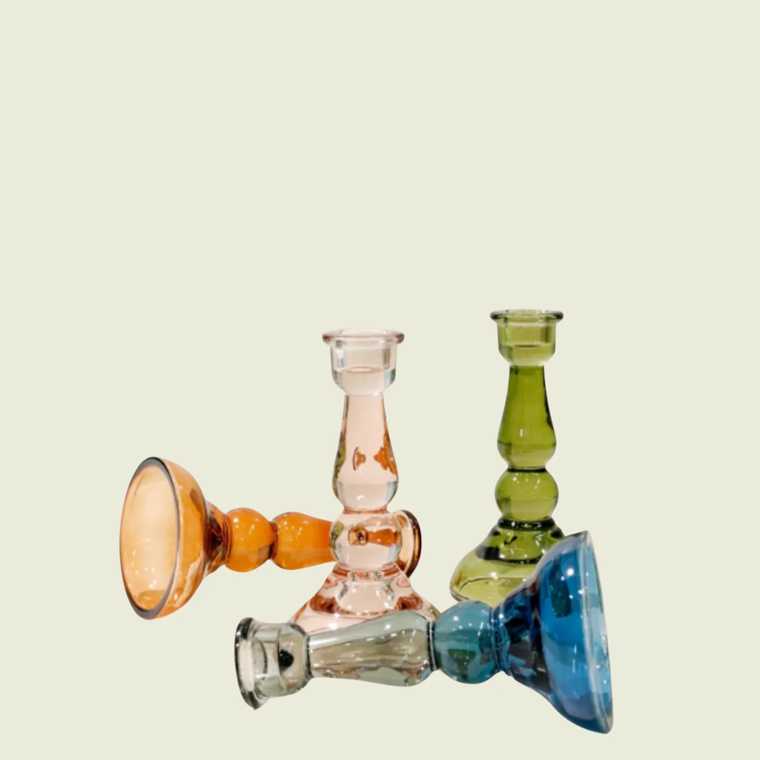 Tall Glass Taper Holder