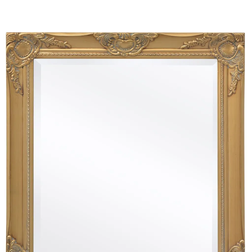 Wall Mirror Baroque Style 100x50 cm Gold
