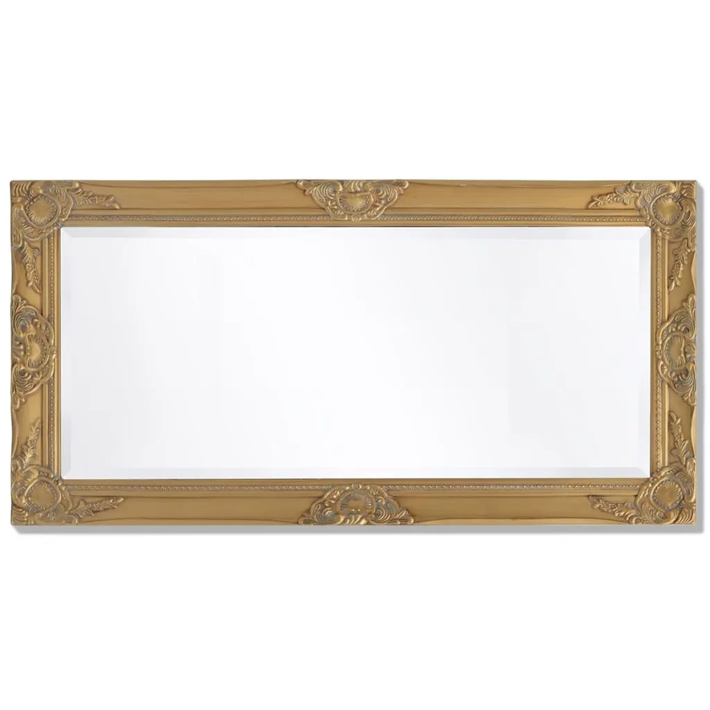 Wall Mirror Baroque Style 100x50 cm Gold