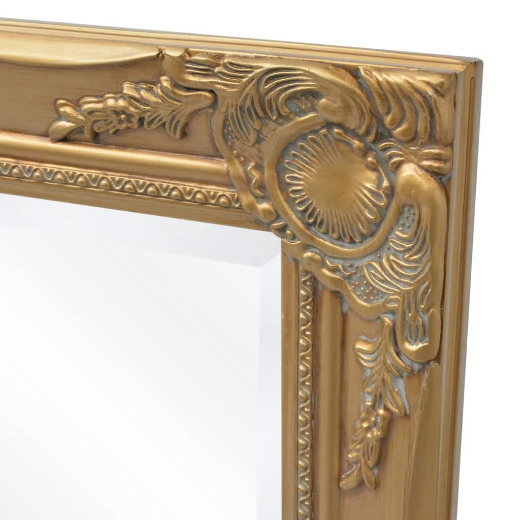 Wall Mirror Baroque Style 100x50 cm Gold