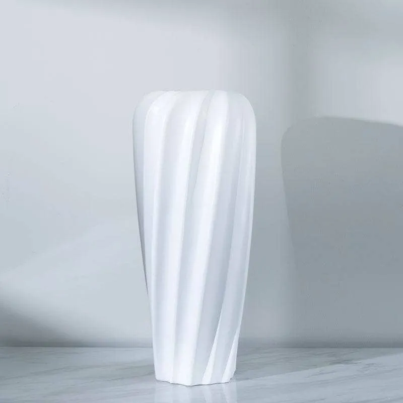 White Matte Paint Vase - 18.5 x 45.cm