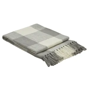 WICKLOW CHECK THROW - DOVE