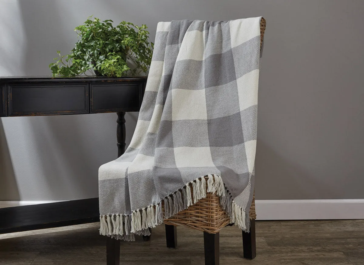 WICKLOW CHECK THROW - DOVE