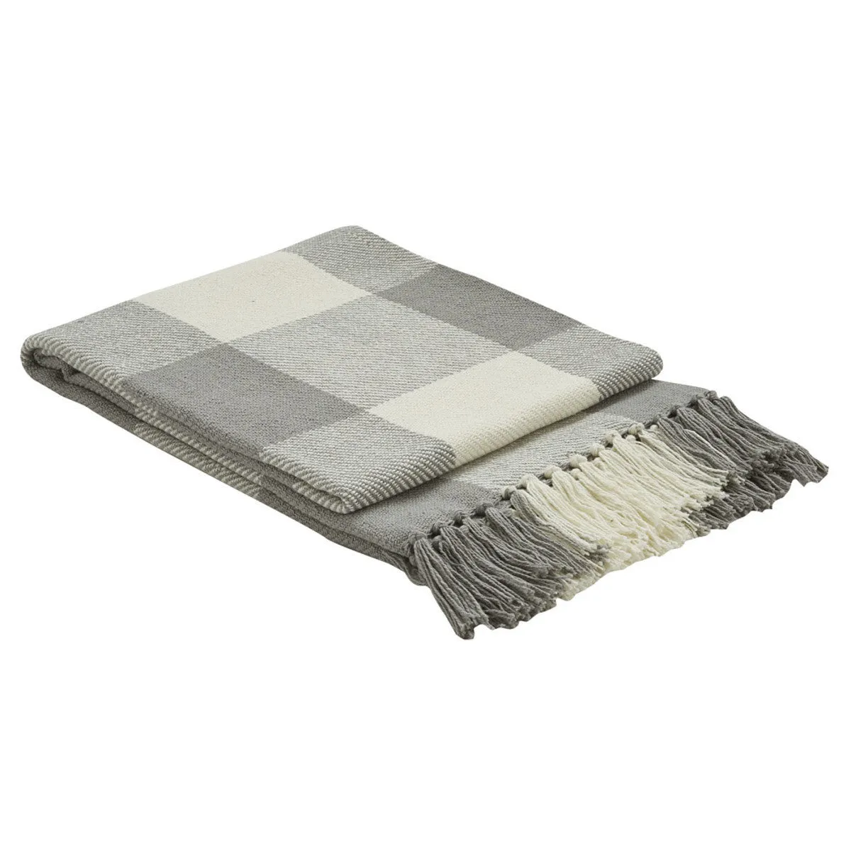 WICKLOW CHECK THROW - DOVE