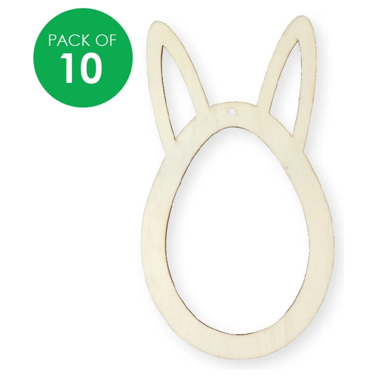 Wooden Easter Egg Bunny Frames - Pack of 10